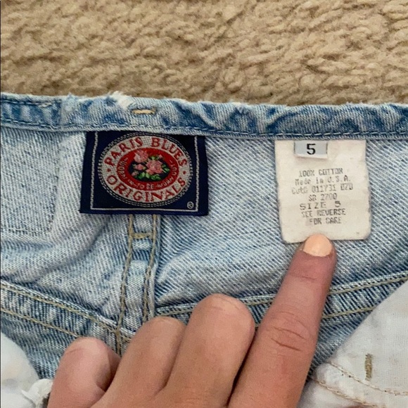 Paris blues vintage high waisted shorts - Picture 3 of 3